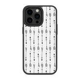 Metrical Arrow White Mobile Bumper Cover For iPhone 16 Pro
