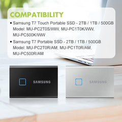 Samsung T7 and T7 Touch SSD Organizer - Black Hard EVA Case