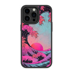 Pink Waves Mobile Bumper Cover For iPhone 16