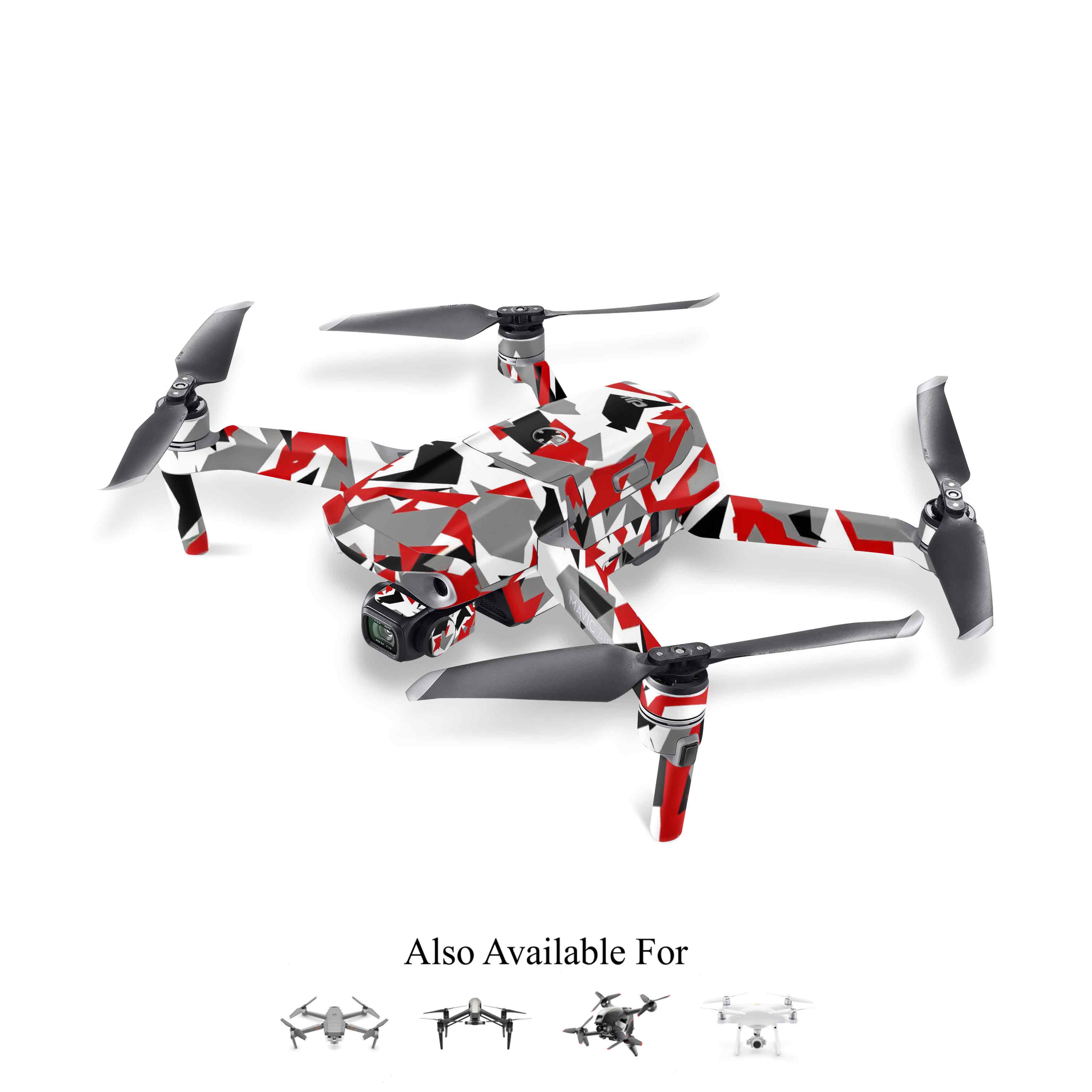 Red Angle Camo Drone Skin