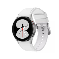 White Silicone Strap - Compatible for Samsung Galaxy Watch 4 Band & Galaxy Watch 5 Band 44mm 40mm/Watch 5 Pro Bands 45mm/Galaxy Watch 4 Classic Bands 46mm 42mm,20mm