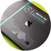 Close-up of a sports ball with Mercedes-Benz branding laptop skin
