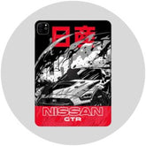 Nissan GT-R ipad skin on a white background