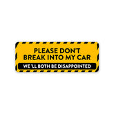 Disappointed Car Sticker