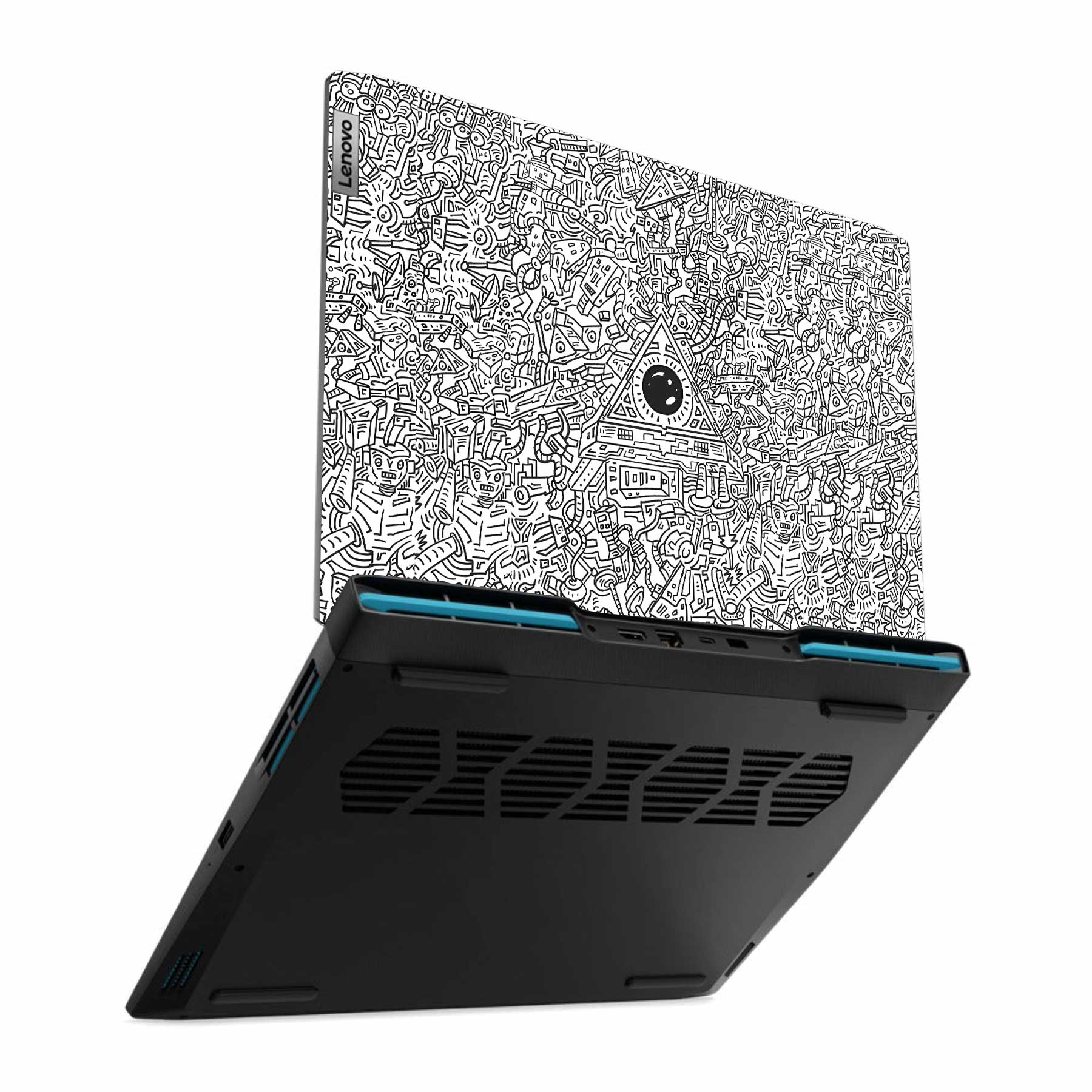 Robotic Doodle Laptop Ideapad Gaming 3 Laptop Skin