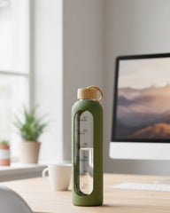 Pillar Borosilicate Glass Water Bottle - Keeps You Hydrated