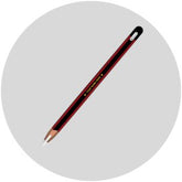 Red apple pencil skin on a white background