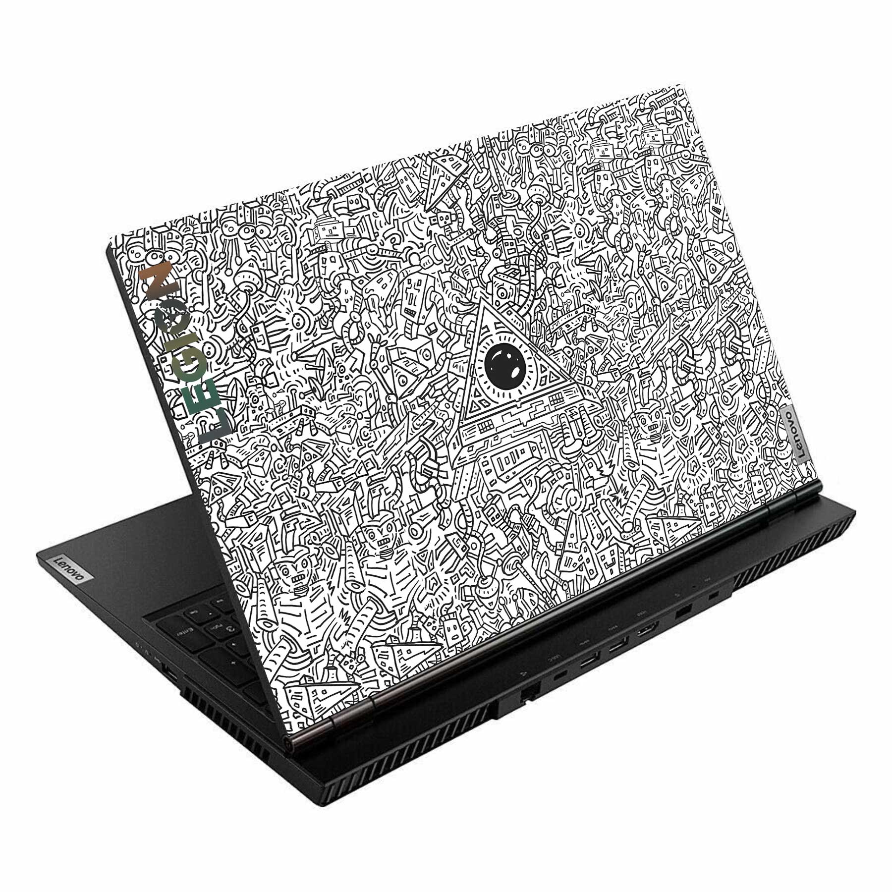 Robotic Doodle Laptop Lenovo Legion 5 15ARH05 Laptop Skin
