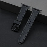 Apple Watch Black Weave Leather Strap - 42/44/45/49 MM