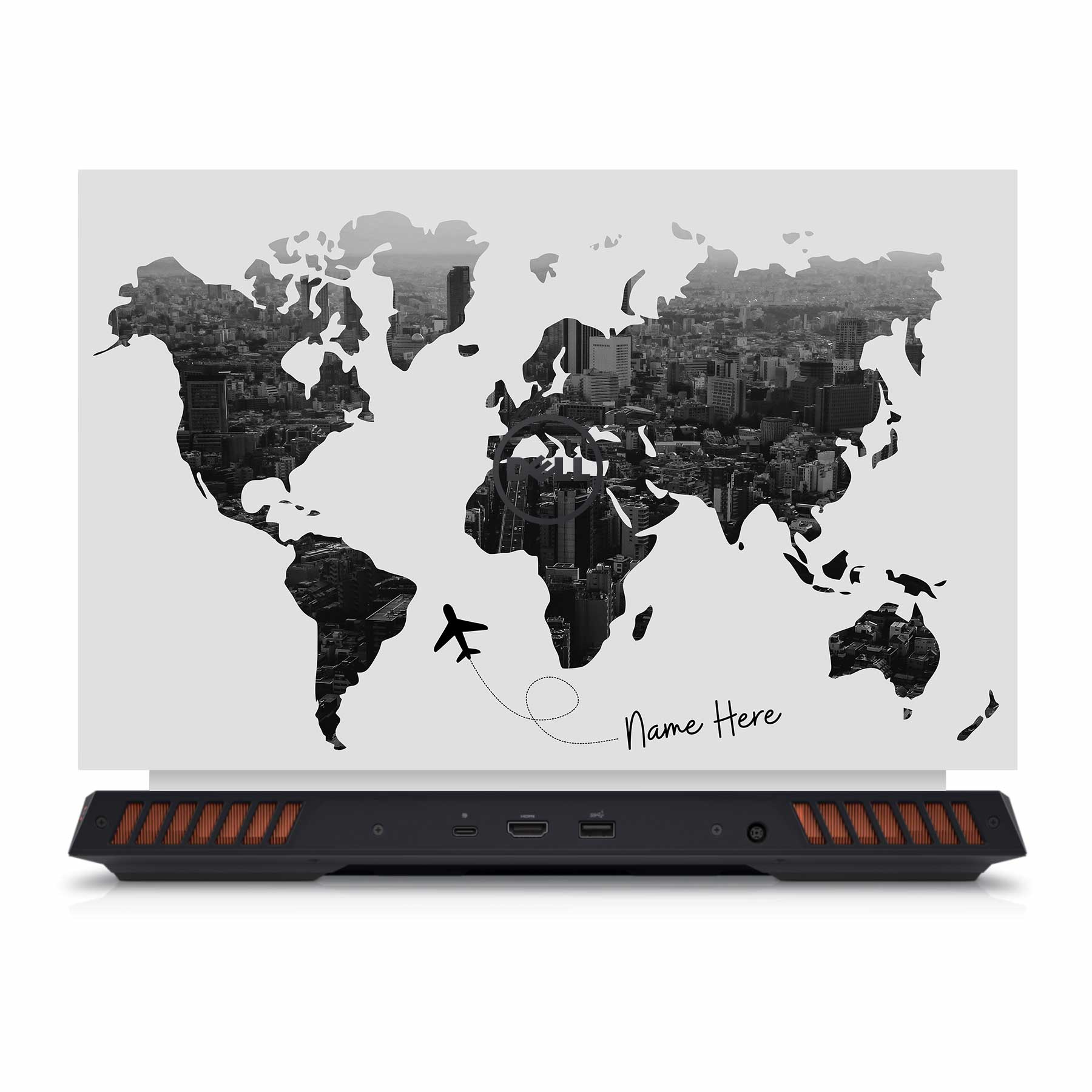All Over the World Custom Name Dell G15 5520 Laptop Skin
