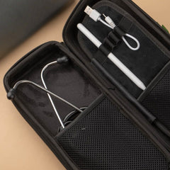 Hard Tech Organizer Case Bag for Electronics Accessories, Charger Cord, Stethoscope, Portable External Hard Drive, USB Cables - Rectangle Shape
