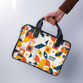 Abstract Column Custom Name Laptop Sleeve With Handle - WrapCart