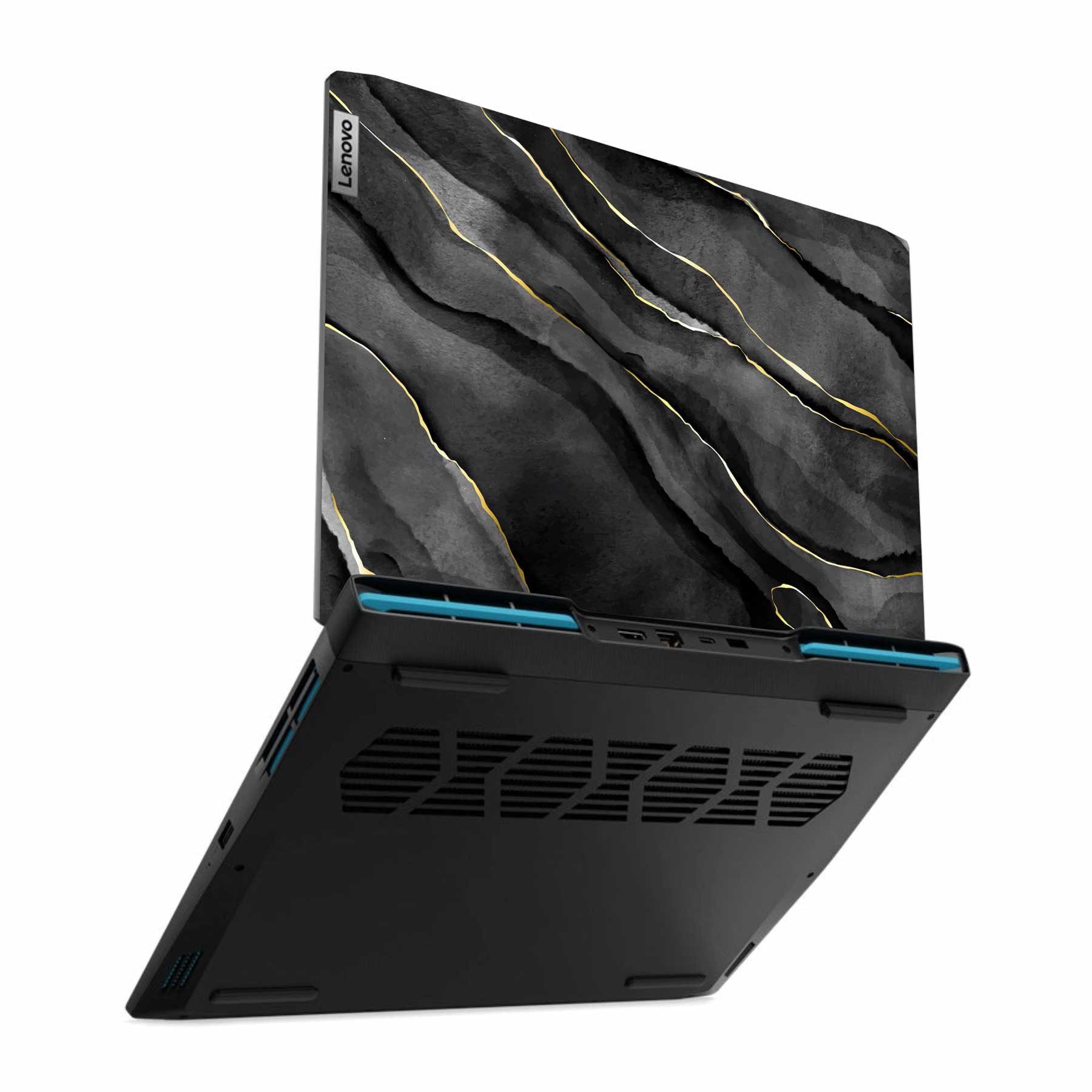 Royal Black Marble Ideapad Gaming 3 Laptop Skin