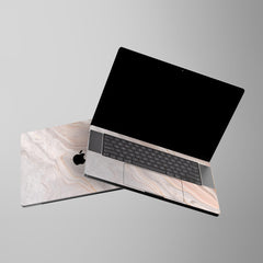 Classic Peach Marble Laptop Skin