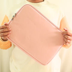 Pink Leather Laptop  Sleeve - 15.6 INCH