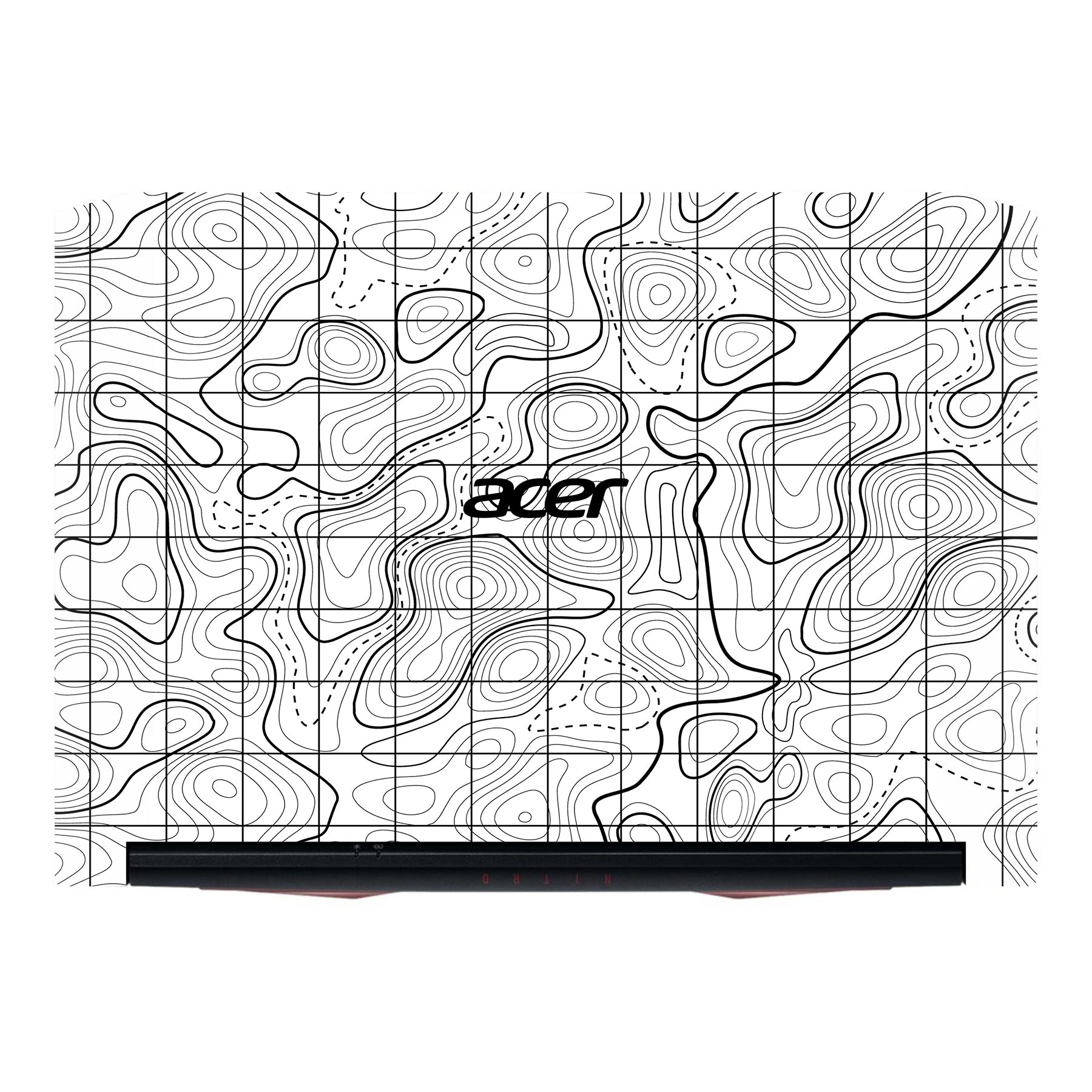 White Topography Exclusive Acer Nitro 5 AN515 Laptop Skin