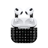 Airpods 4 Tech Icons Black Skin