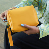 Leather Multi Purpose Pouch - Yellow