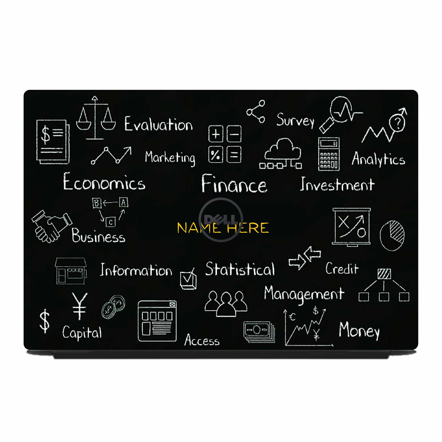 Dell Inspiron 3501 3520 Laptop Skins & Wraps - WrapCart | Asset Management Custom Name Dell Inspiron 3501 3520 Laptop Skin