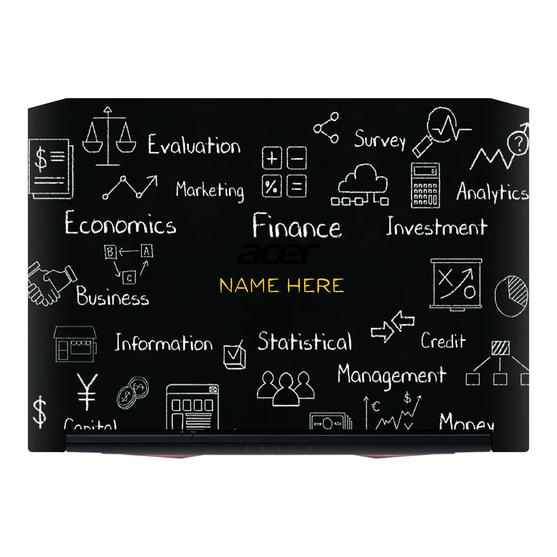 Asset Management Custom Name Acer Nitro 5 AN515 Laptop Skin