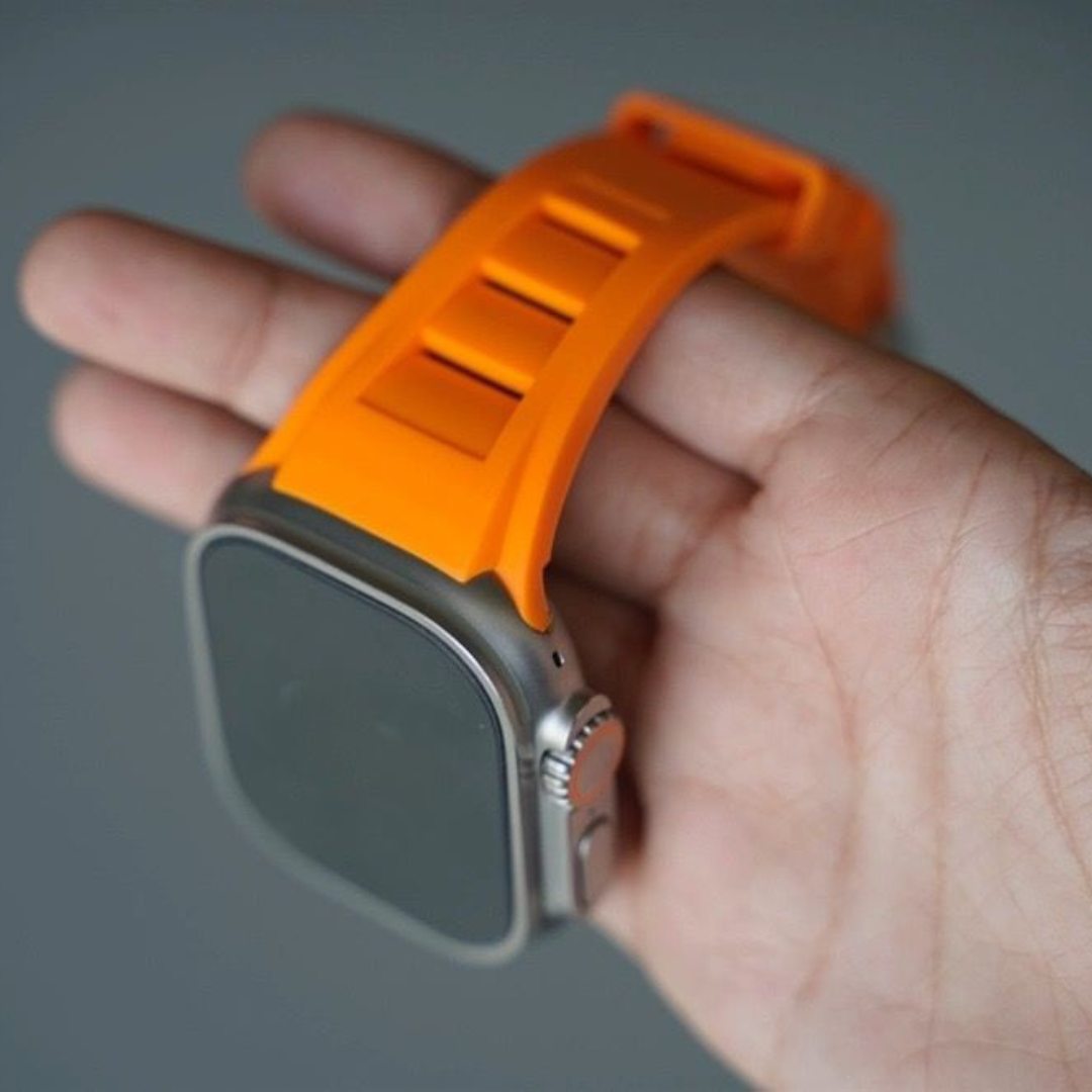 Metal & Silicon Apple Watch Strap 44 45 46 49 MM For iwatch