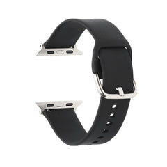 Black Silicone Strap (With Silver Hook) - Samsung/Noise/Boat/Realme/OnePlus/Other - SELECT MM