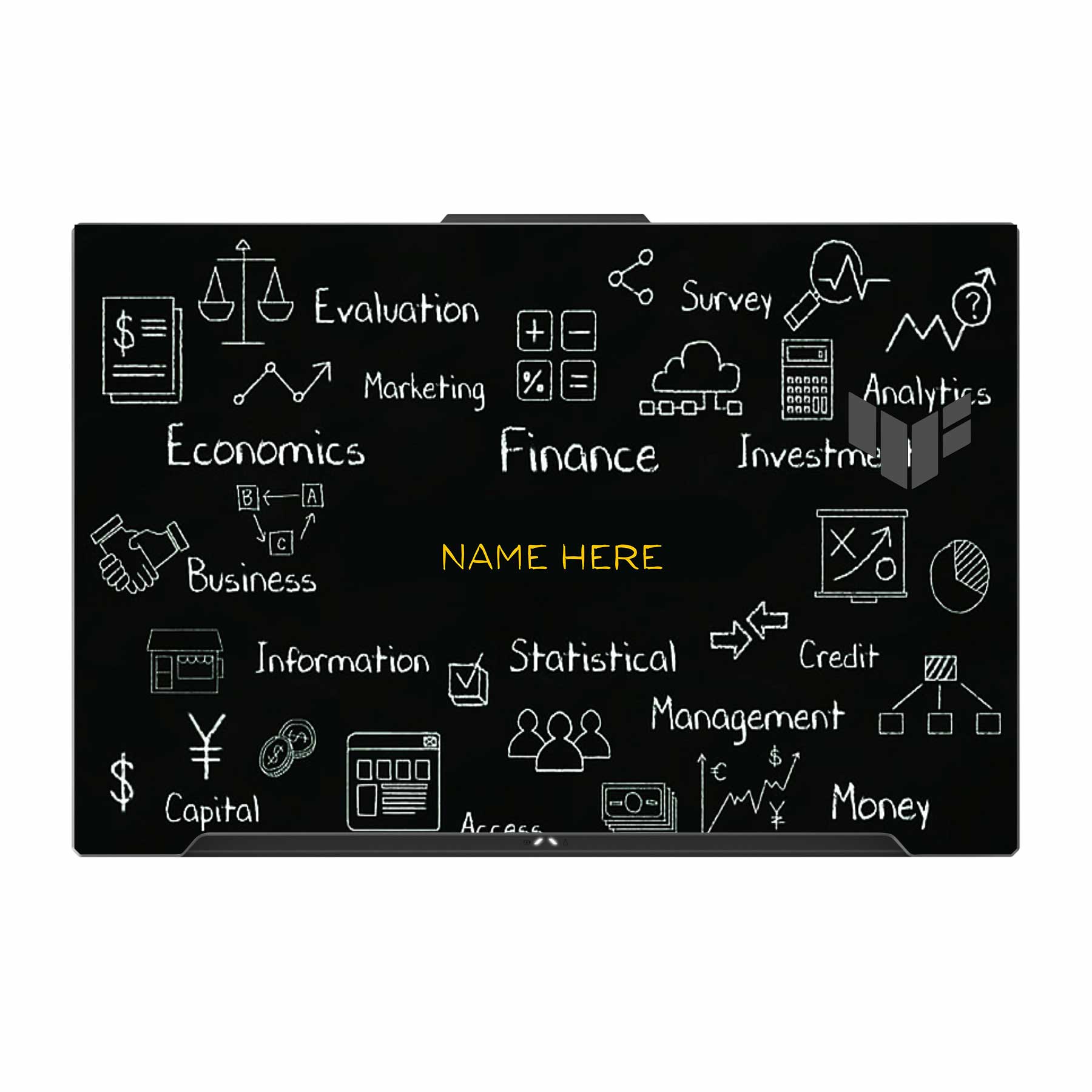 Asset Management Custom Name Asus TUF Gaming F17 FX707Z Laptop Skin