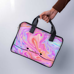 Liquid Swrill Custom Name Laptop Sleeve With Handle - WrapCart