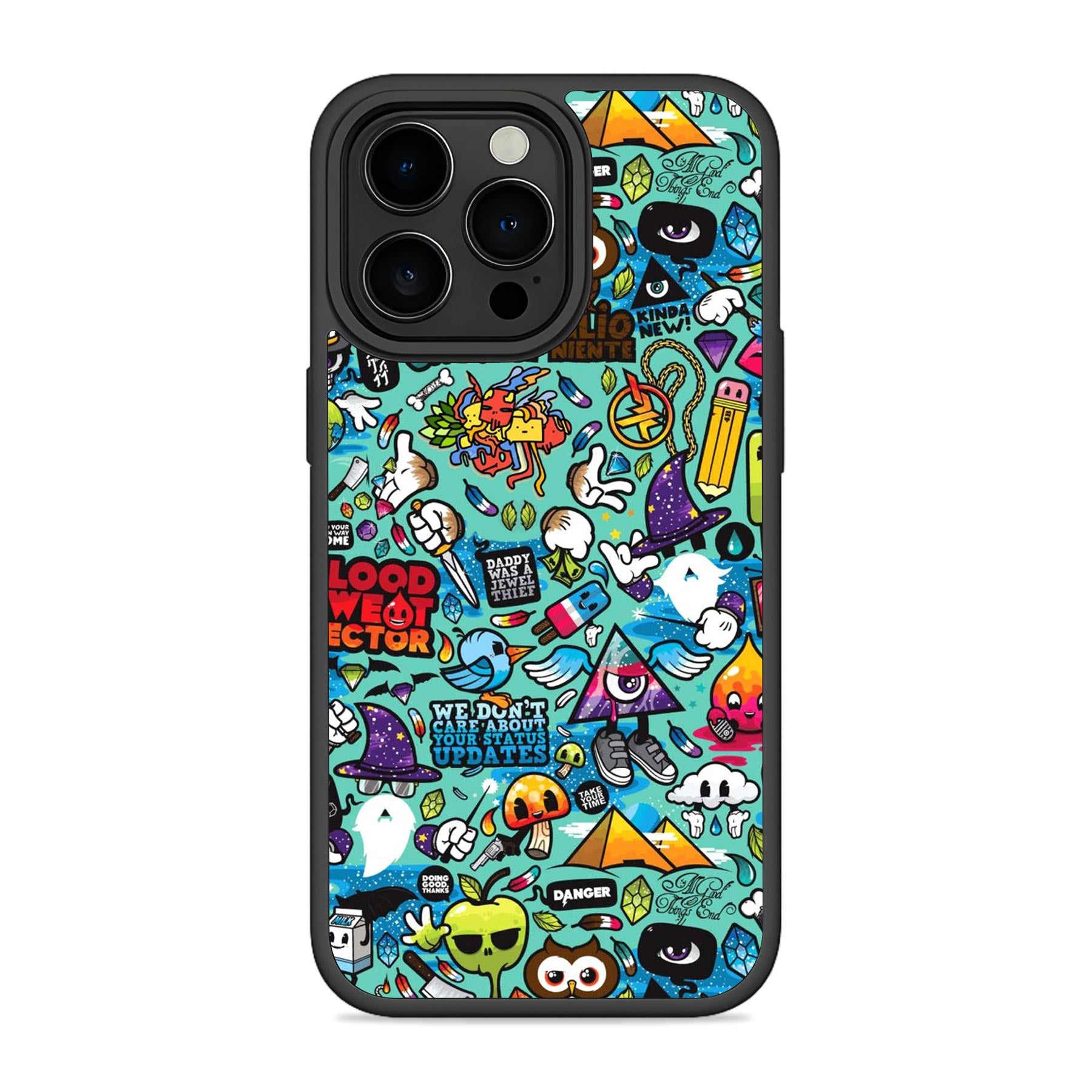 Blue Abstract Mobile Bumper Cover For iPhone & Samsung