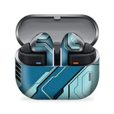 Techy Cyber Blue Galaxy Buds 3 Pro Skin