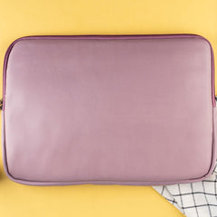 Lilac Leather Laptop Sleeve - 15.6 INCH