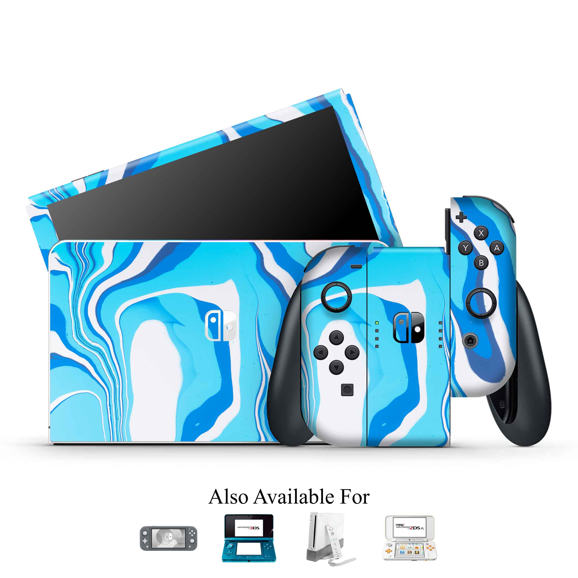 Blue Swril Nintendo Skin
