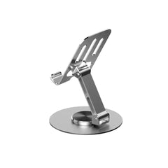Aluminum Phone Stand 360° Rotatable and Foldable Cell Phone Holder - Grey