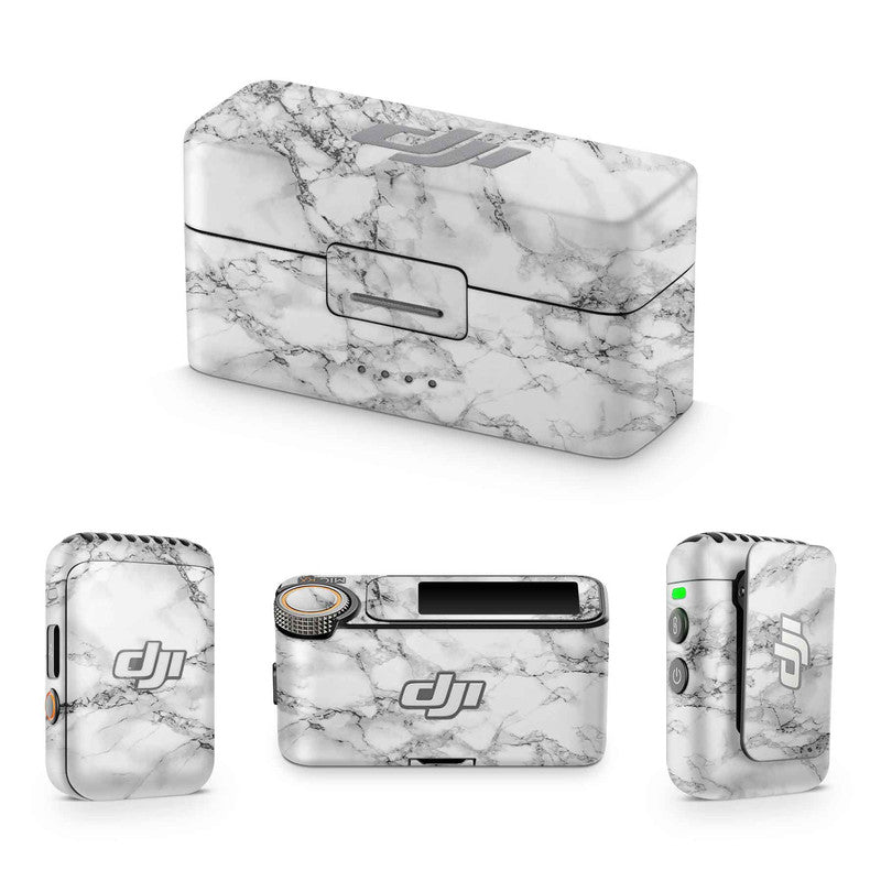 White Marble DJI Mic Skin - WrapCart