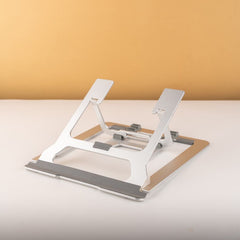 Aluminum Adjustable Height Foldable Laptop Stand - Compatible Up-to 17” Laptops