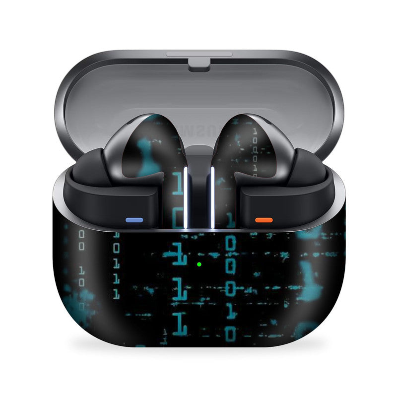Binary Blue Galaxy Buds 3 Pro Skin