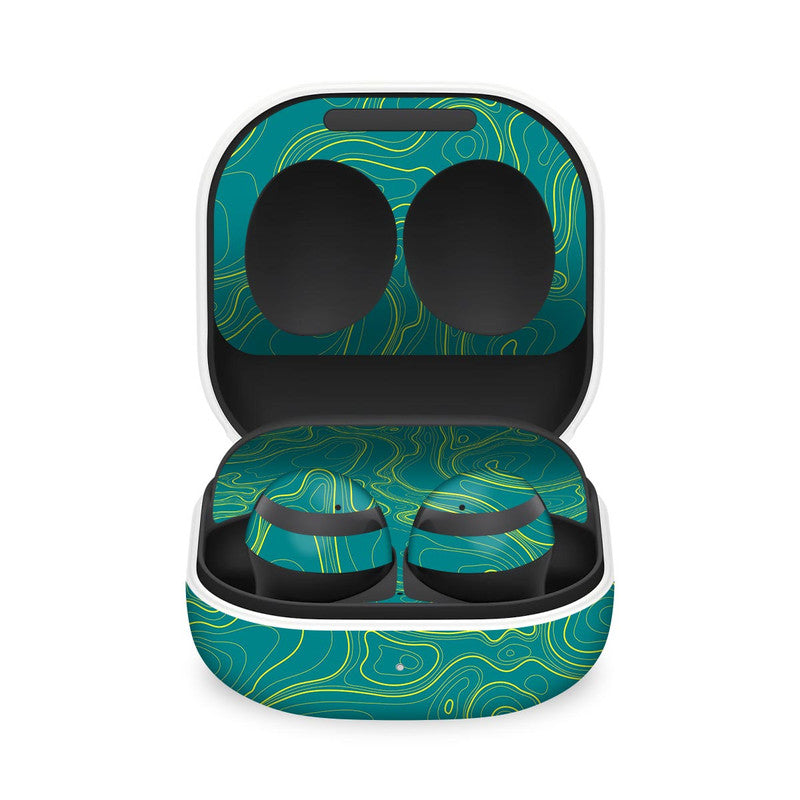 Colourful Topography Green Samsung Galaxy Buds 2 Skin