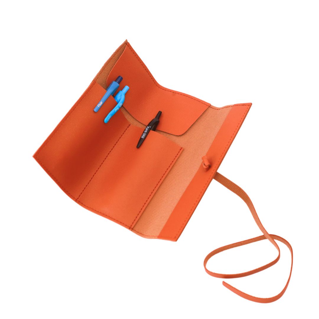 Pen Holder Leather Organizer - With Tie String