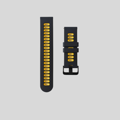 Black-Yellow Releasable Watch Strap -Samsung/Noise/Boat/Realme/OnePlus/Other - SELECT MM