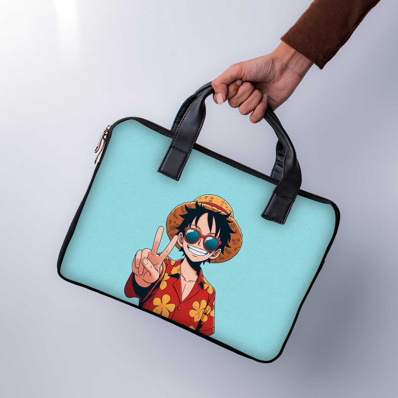 luffy on vacation Laptop Sleeve With Handle - WrapCart