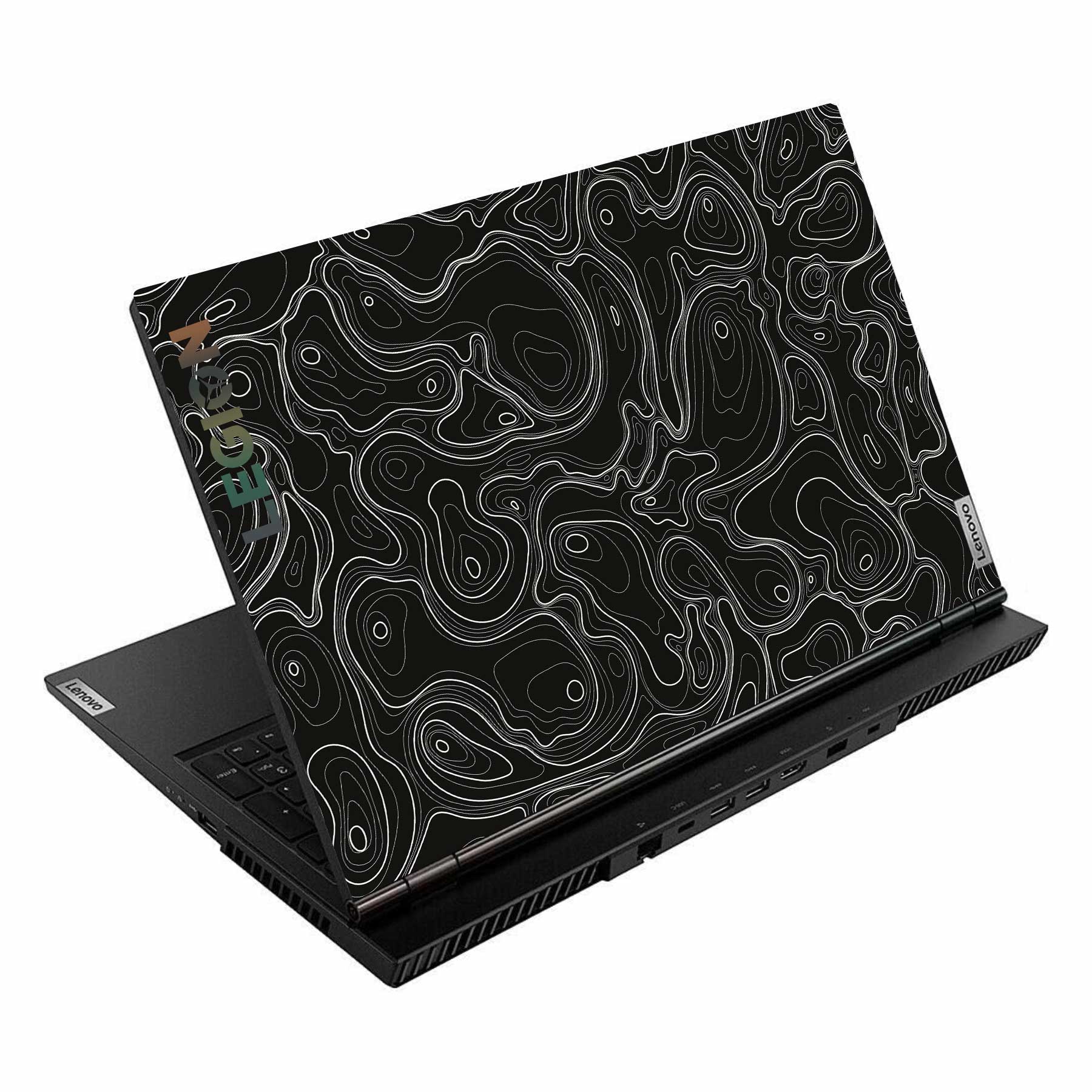 Colourful Topography Black Lenovo Legion 5 15ARH05 Laptop Skin