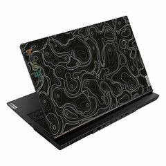 Colourful Topography Black Lenovo Legion 5 15ARH05 Laptop Skin
