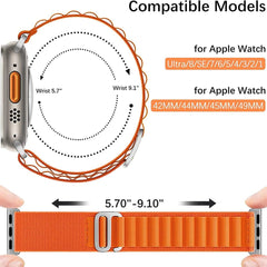 Metal & Silicon Apple Watch Strap 44 45 46 49 MM For iwatch