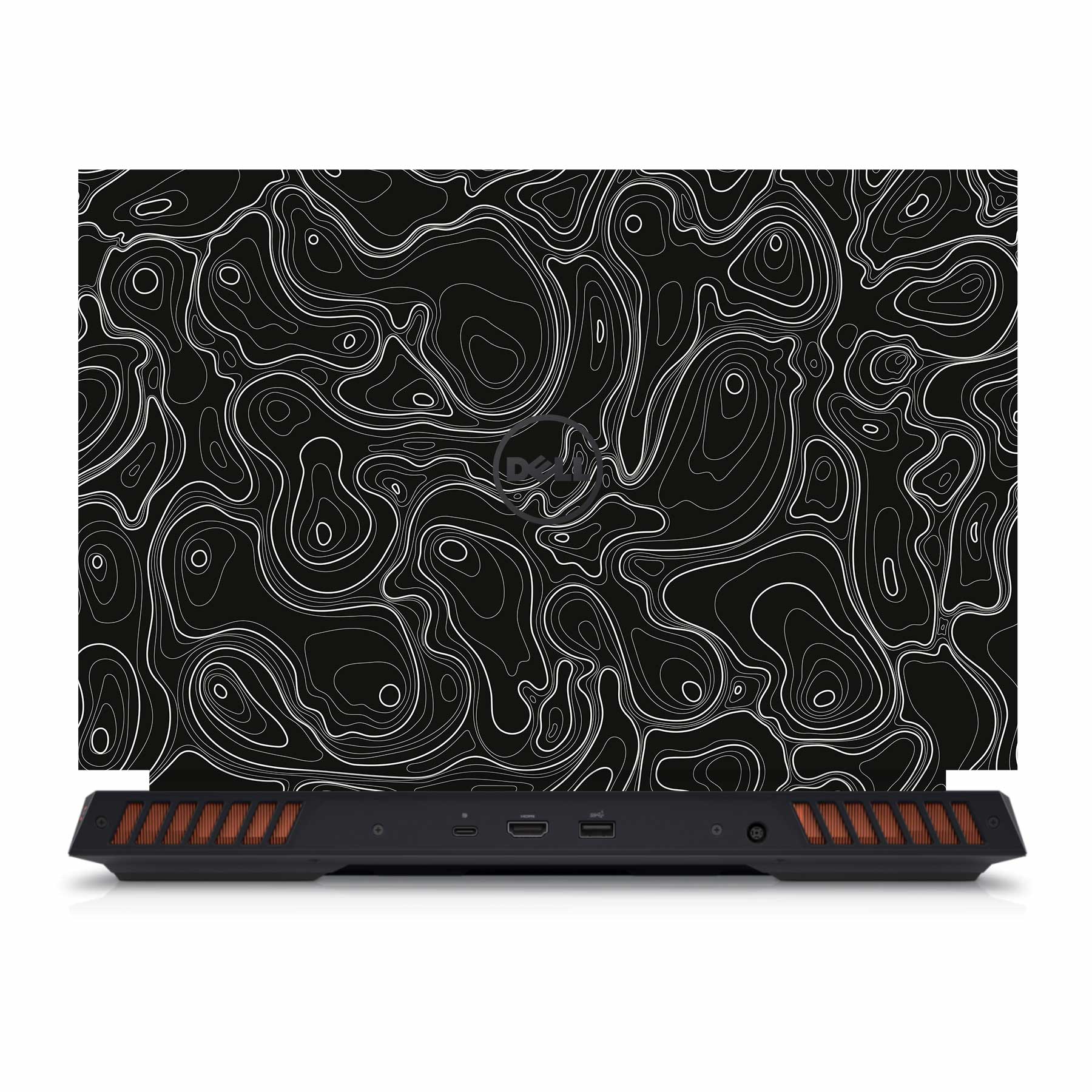 Colourful Topography Black Dell G15 5520 Laptop Skin