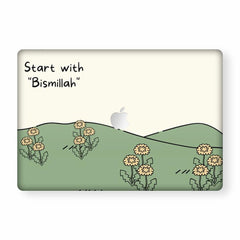 Start With Besmillah Macbook Skin
