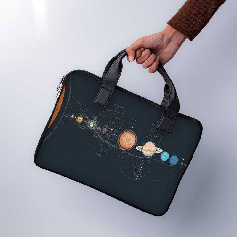 Space Lined Up Laptop Sleeve With Handle - WrapCart