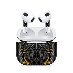 Classic Owl Dark Yellow Airpods 4 Skin