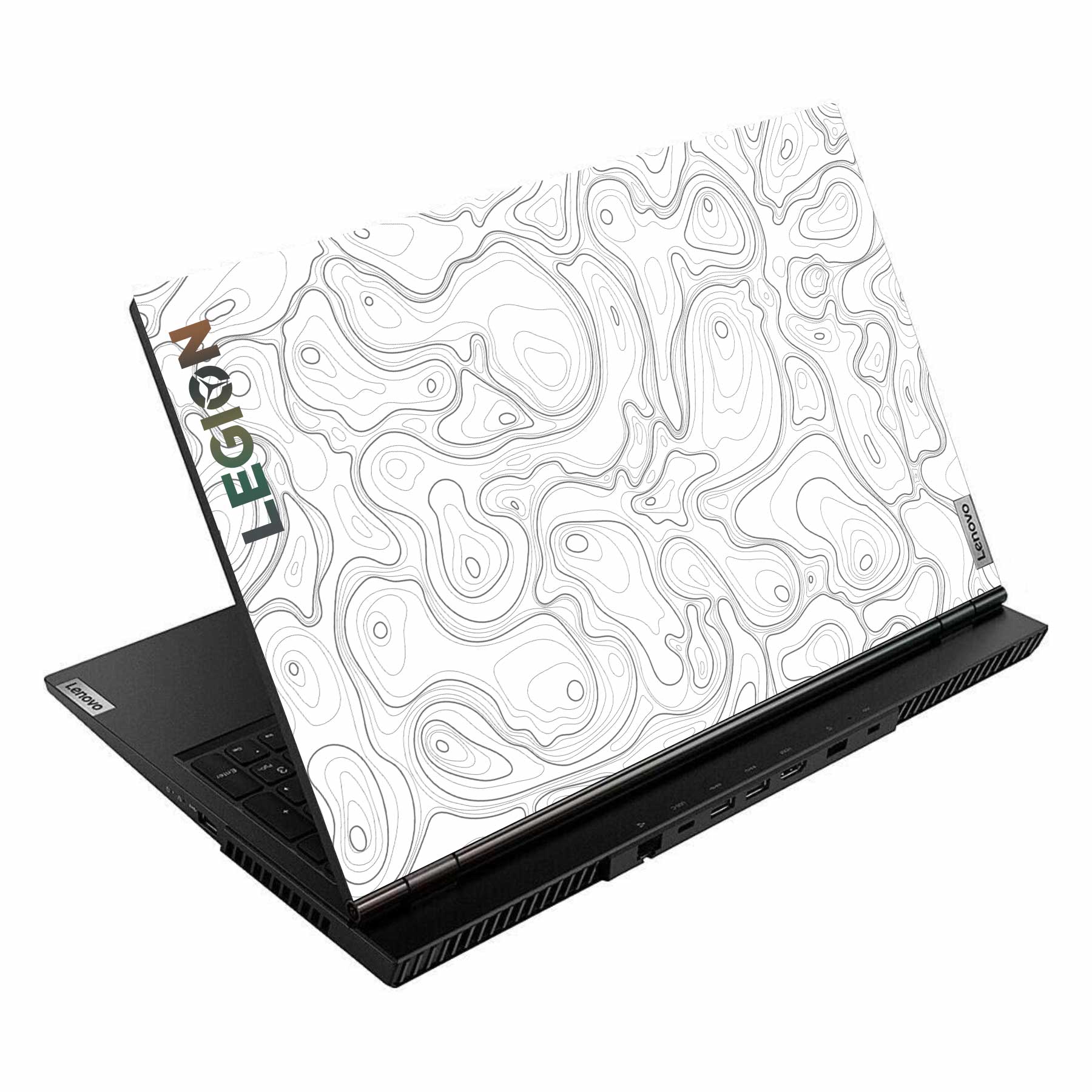 Colourful Topography White Lenovo Legion 5 15ARH05 Laptop Skin
