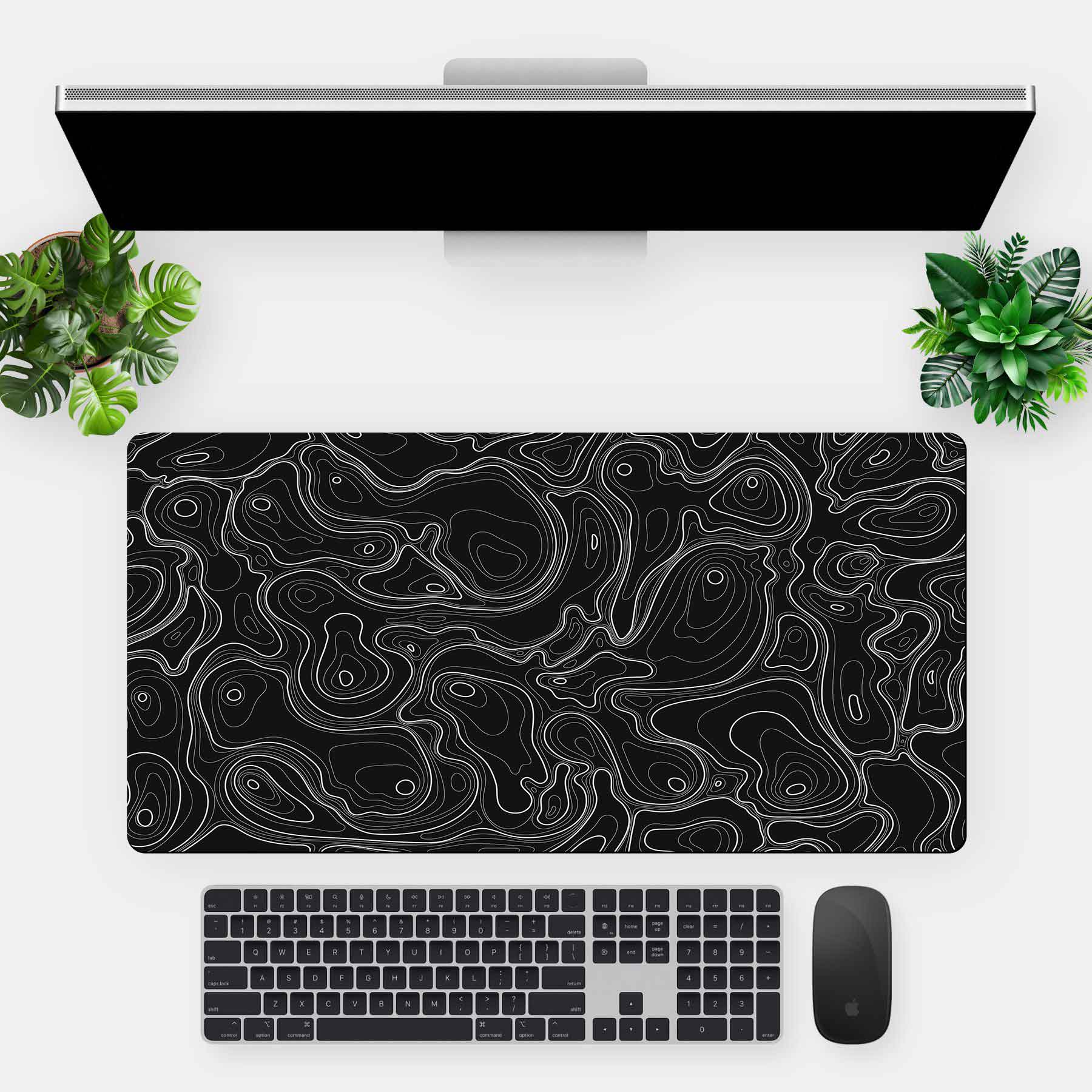 Colourful Topography Black Techmat