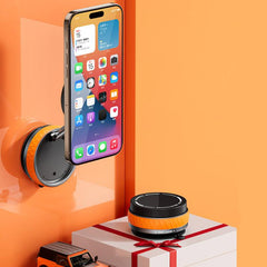 Car Rotatable Vacuum Magnetic Foldable Phone Holder (Orange)